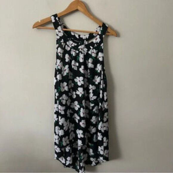 Torrid Floral  Chiffon Hi-Lo Tank Top 0/L - Picture 4 of 6